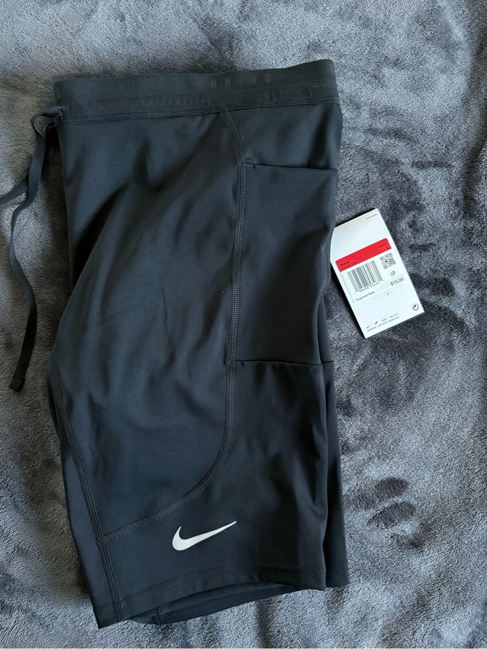 Nike Black Men’s Athletic Shorts with Reflective Swoosh